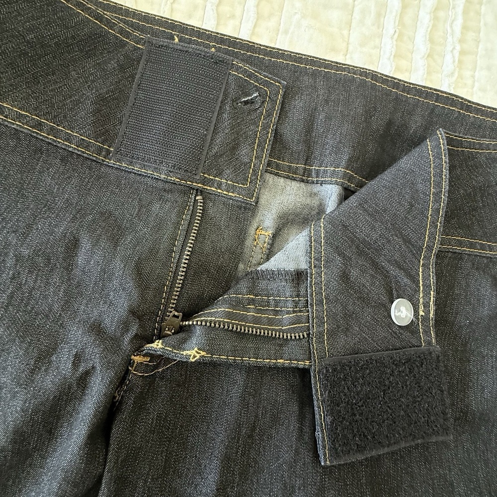 Bisou Bisou Michele Bohbot Wide Leg Jeans Woman 16 Black Jeans Poet Clean Girl - Picture 6 of 10